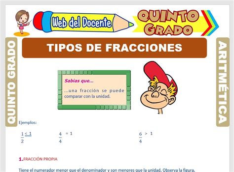 Tipos De Fracciones Para Quinto Grado De Primaria Web Del Docente