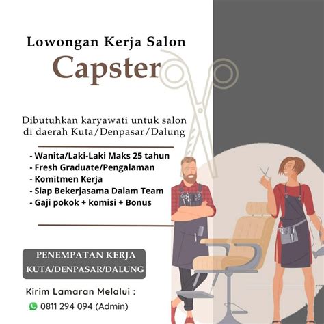 Lowongan Kerja Posisi Sebagai Staff Capster Salon Untuk Bestie Salon