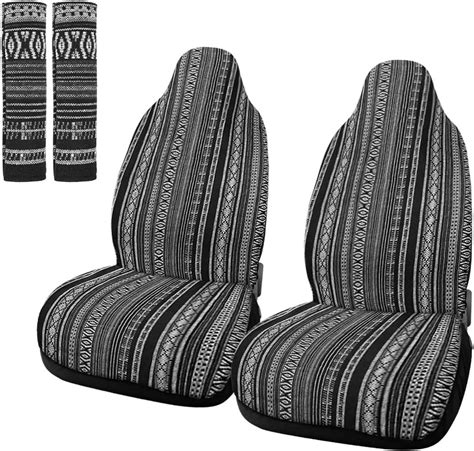 X Autohaux 2pcs Gray Universal Front Seat Cover Protectors Saddle Blanket Bucket