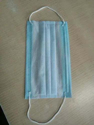 Blue PP Non Woven Surgical Face Mask Earloop At Rs 0 65 In Surat ID