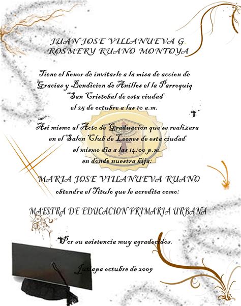 Tarjeta de invitación para graduación Imagui