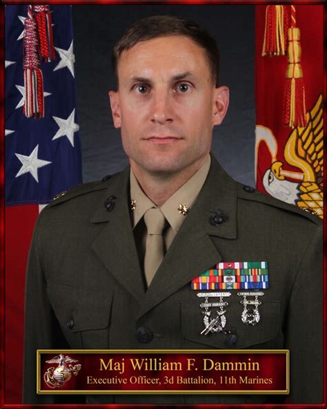 Maj William F Dammin 1st Marine Division Biography