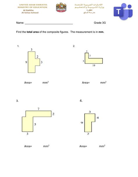 Composite Shapes Worksheet Doc