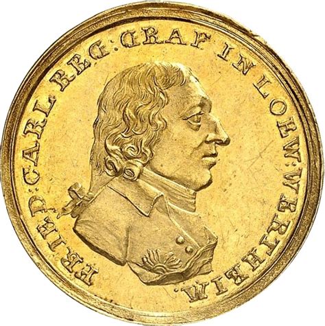 1 Ducat Frederick Charles Condado de Löwenstein Wertheim Virneburg