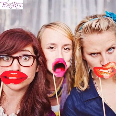 Buy Fengrise 20pcs Lips Mouth Photo Booth Wedding