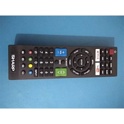 Black Remote Tv Lcd Led Sharp Aquos Netflix Gb Wjsa For Replacement