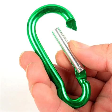 5pcs Climbing Carabiner Hook Multicolors D Shaped Aluminum Alloy Hanger