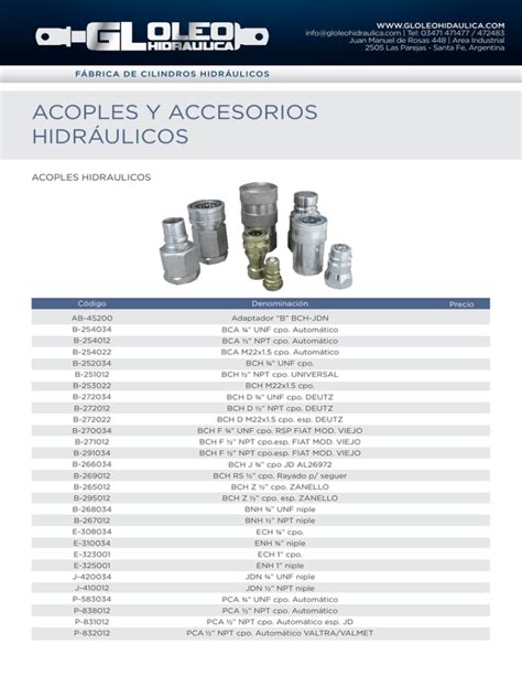 Acoples Y Accesorios Hidr Ulicos