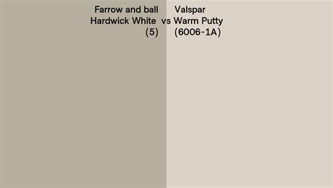 Farrow And Ball Hardwick White 5 Vs Valspar Warm Putty 6006 1A Side