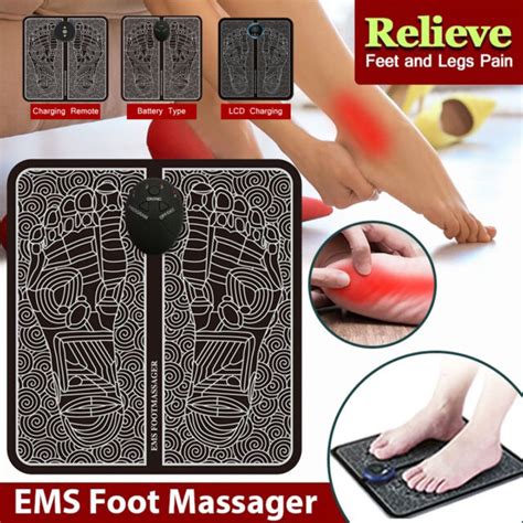 EMS Tens Unit Foot Massager Pad Mat Attachment Machines Charging Remote