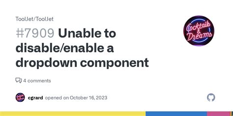 Unable To Disable Enable A Dropdown Component Issue 7909 ToolJet