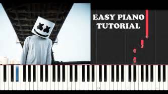 Marshmello Summer Easy Piano Tutorial Youtube