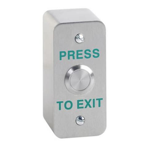 Cdvi Rteas Narrow Stainless Steel Exit Button Surface Mount