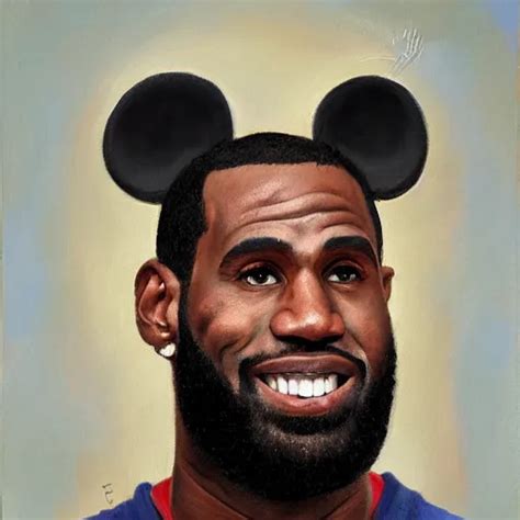 Facial Portrait Of Lebron James Lebron James Dressed Stable