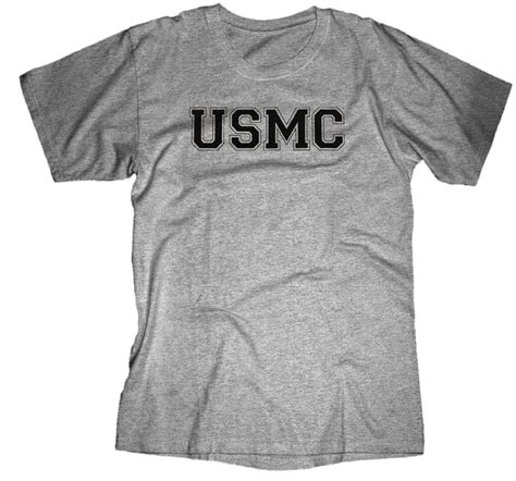 Pt Usmc Tee Sport Grey Frontline Military Apparel