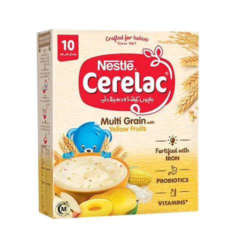 Buy Nestle Cerelac Multi Grain With Yellow Fruits 175g Online In