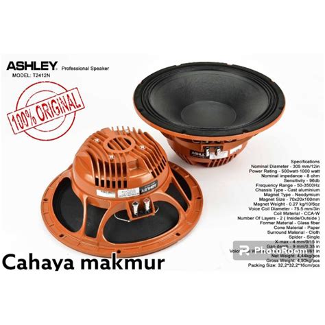 Jual Speaker Komponen Ashley T N T N Original Inch Stok Ready