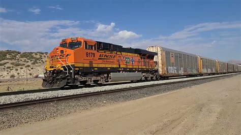 Bnsf 25th Anniversary Unit Pushing Autorack Train At Summit Youtube