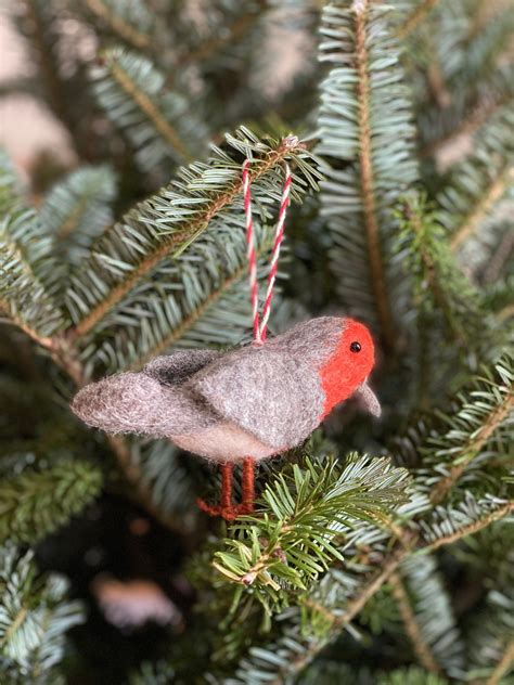 Felt Bird Christmas Ornaments Felt Sparrow Felt Canary Felt Robin Bird Christmas Decoration