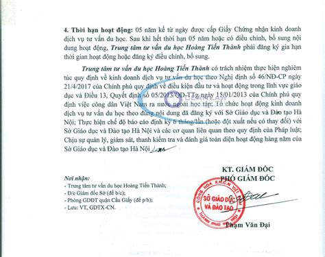 Xin Giấy Phép Hoạt động Tổ Chức Tư Vấn Du Học Luật Sư Oceanlaw