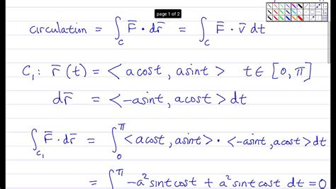 Line Integrals Circulation And Flux Youtube