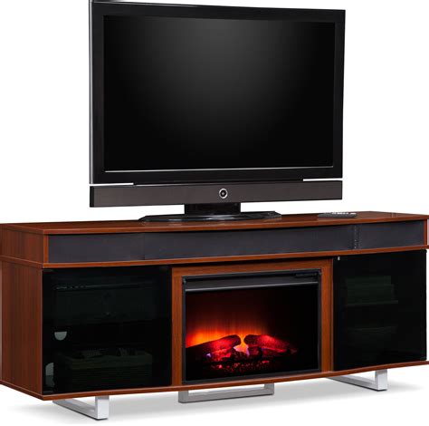 Pacer 72 Traditional Fireplace Tv Stand With Sound Bar Cherry American Signature Furniture