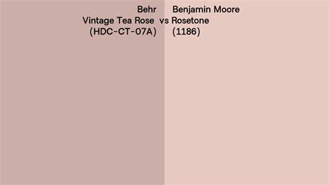 Behr Vintage Tea Rose HDC CT 07A Vs Benjamin Moore Rosetone 1186