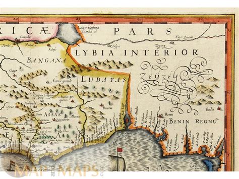 Guinea Nova Descriptio Africa Mercator 1623 MAPandMAPs