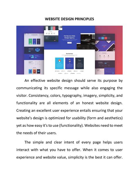 Website Design Principles - WEBSITE DESIGN PRINCIPLES An effective