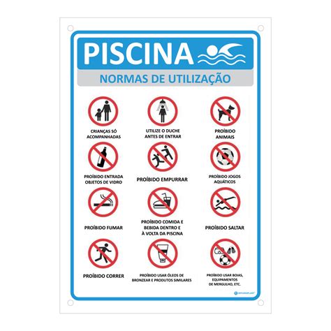 Placa De Normas De Piscina