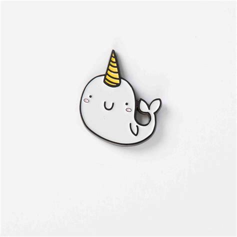 Narwhal Enamel Pin Dolphin Hat Games