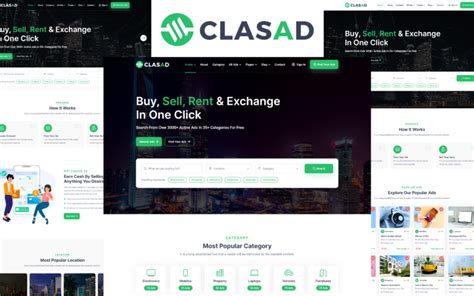 Clasad Classified Ads And Listing Html5 Template