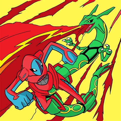 Rayquaza Vs Deoxys By Ajg1998 On Deviantart