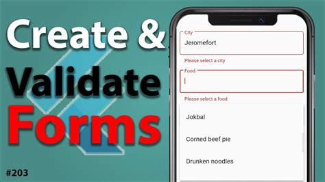 Flutter Tutorial Create And Validate Forms With Autocomplete Typeahead