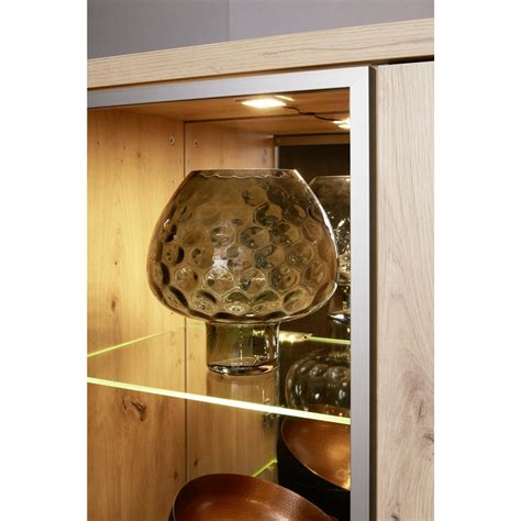 Vitrine Echo Artisan Eiche Inkl Led Beleuchtung