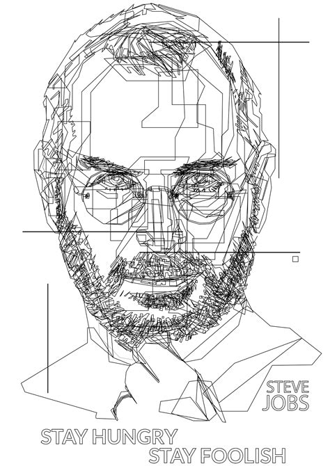 Steve Jobs Potrait Illustration Behance