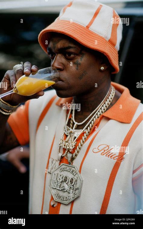 Street Style Kodak Black Arriving At Rhude Spring Summer Menswear