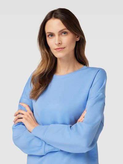 Christian Berg Woman Sweatshirt met ribboorden in hemelsblauw online ...