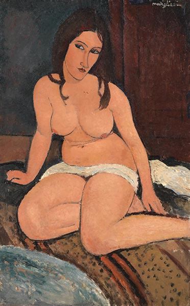 Seated Nude Modigliani Painting Reproduction 17141 TOPofART