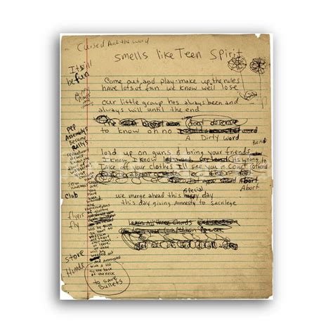 Art And Collectibles Digital Prints Nirvana Smells Like Teen Spirit Print