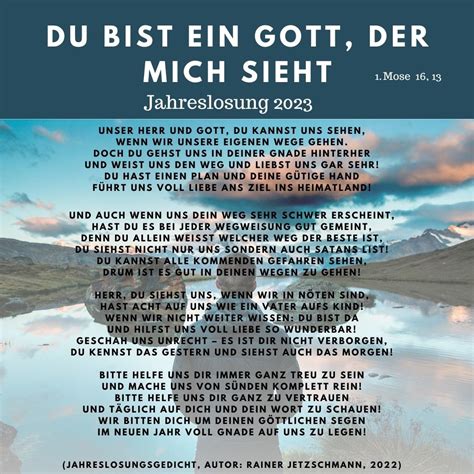 Gedicht Zur Jahreslosung 2023 Jahreslosung 2023