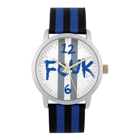 Fcuk Silver Dial Analog Watches For Men Fk0001b Buy Fcuk Silver Dial Analog Watches For Men