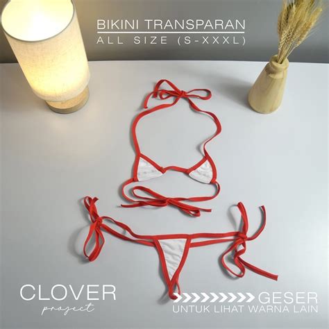 Jual IWB MICRO BIKINI TRANSPARAN LINGERIE TRANSPARAN THONG G STRING BRA