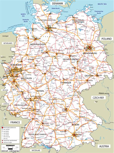 Road Map Of Southern Germany