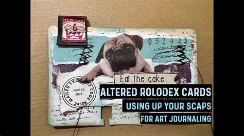 Altered Rolodex Card Art Journaling Using Up Scraps For Quick Art