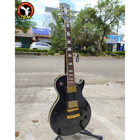 Jual Gitar Elektrik Gibson Les Paul Black Beauty Full Gold Shopee