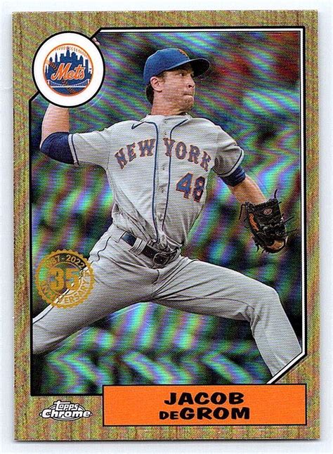 Jacob Degrom New York Mets 2022 Topps Chrome 87bc 7 Ebay