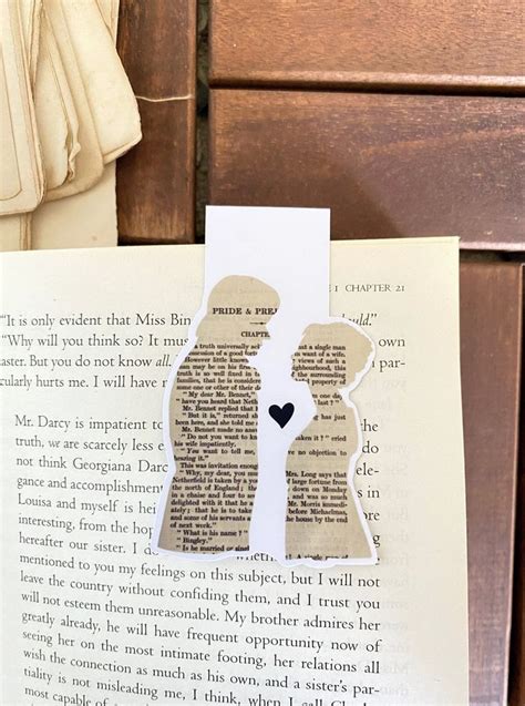 Pride And Prejudice Magnetic Bookmark Mr Darcy And Lizzy Etsy Book