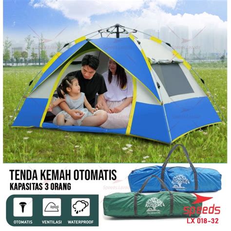 Tenda Camping Lipat Manual Tenda Gunung Portable Waterproof Untuk