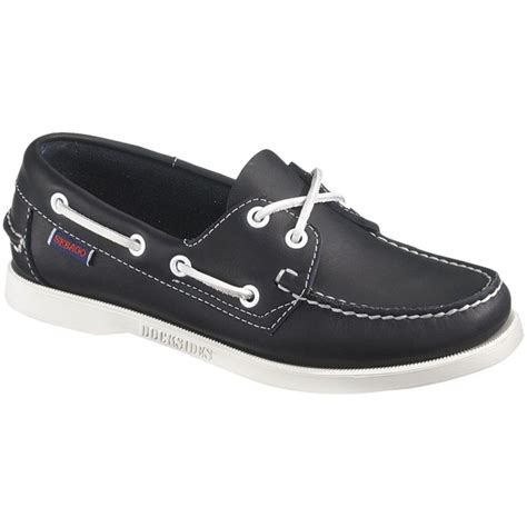 Chaussures Bateau En Cuir Sebago Docksides Femme Navy